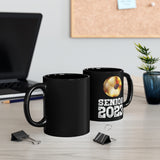 Senior 2023 - White Lettering - Cymbals - 11oz Black Mug