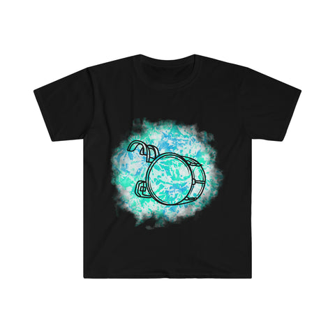 Vintage Turquoise Cloud - Bass Drum - Unisex Softstyle T-Shirt