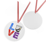 Marching Band - Love - Shako - Metal Ornament