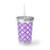 Vintage Grunge Purple Circle - Snare Drum - Suave Acrylic Cup - Pattern