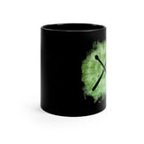 Vintage Green Cloud - Drumsticks - 11oz Black Mug