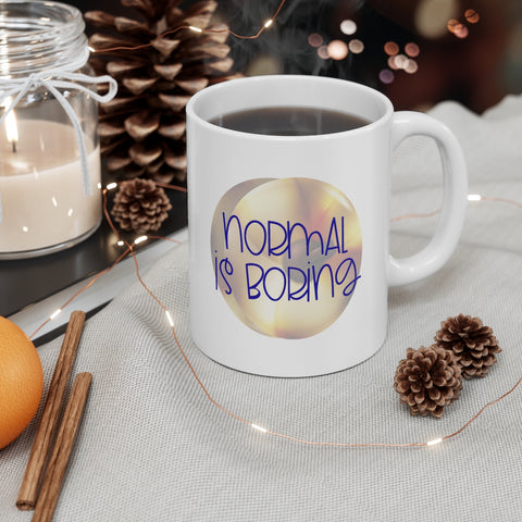 Normal Is Boring - Cymbals - 11oz White Mug