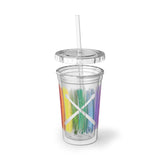 Vintage Rainbow Paint - Drumsticks - Suave Acrylic Cup