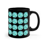 Vintage Turquoise Cloud - Cymbals - 11oz Black Mug - Pattern