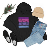 Vintage Grunge Purple Lines - Bass Drum - Hoodie