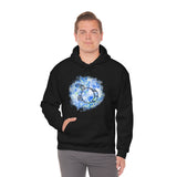 Vintage Blue White Tie Dye - Bass Drum - Hoodie