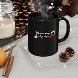 Drum Corps - Heartbeat - 11oz Black Mug