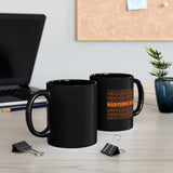 Marching Band - Retro - Orange - 11oz Black Mug