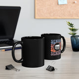 Senior Retro - Snare Drum - 11oz Black Mug