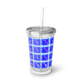 Vintage Blue Cloud - Alto Sax - Suave Acrylic Cup - Pattern