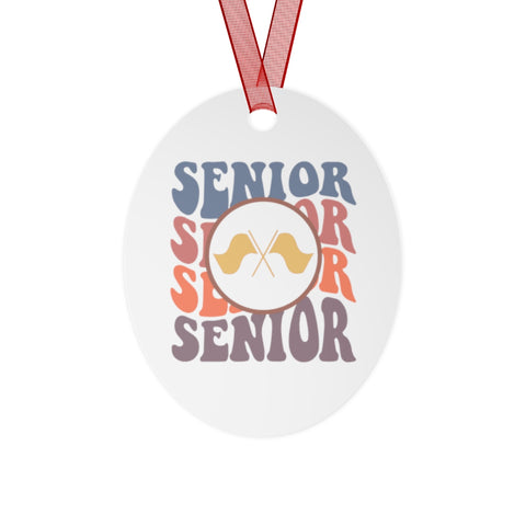 Senior Retro - Color Guard - Metal Ornament