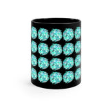 Vintage Turquoise Cloud - Cymbals - 11oz Black Mug - Pattern