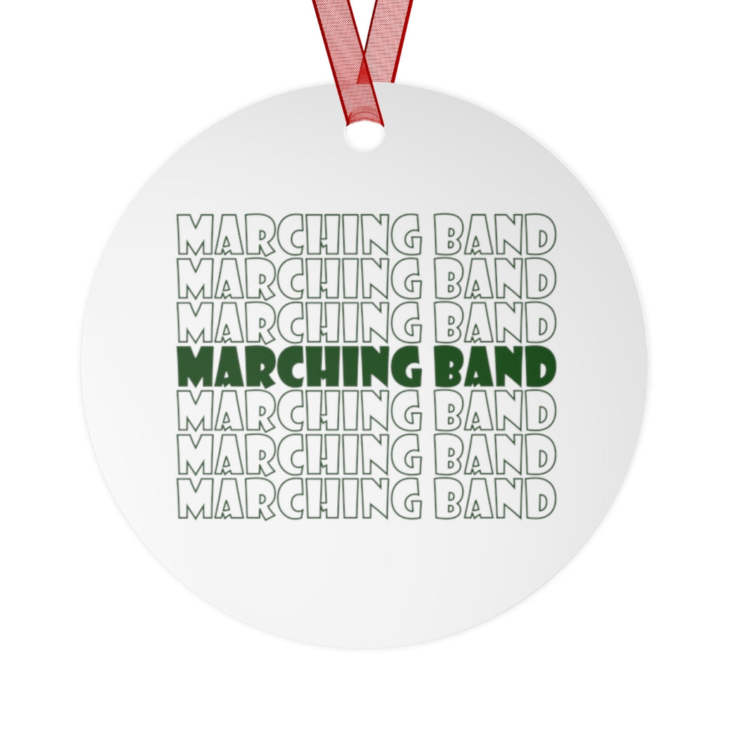 Marching Band - Retro - Green - Metal Ornament