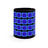 Vintage Blue Cloud - Snare Drum - 11oz Black Mug - Pattern