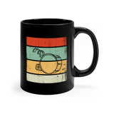 Vintage Grunge Lines - Bass Drum - 11oz Black Mug