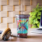 Vintage Wood Tie Dye Lines - Drumsticks - Suave Acrylic Cup