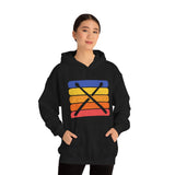 Vintage Grunge Lines Sunset - Drumsticks - Hoodie