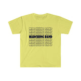 Marching Band - Retro - Navy - Unisex Softstyle T-Shirt