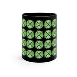 Vintage Green Cloud - Drumsticks - 11oz Black Mug - Pattern