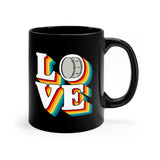 LOVE - Bass Drum - 11oz Black Mug