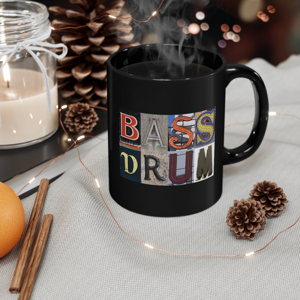 Bass Drum - Artsy Alphabet - 11oz Black Mug