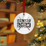 Senior 2023 - Black Lettering - Drumsticks - Metal Ornament