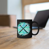 Vintage Turquoise Cloud - Drumsticks - 11oz Black Mug