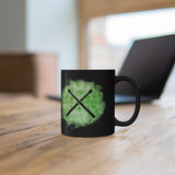 Vintage Green Cloud - Drumsticks - 11oz Black Mug