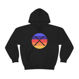 Vintage Grunge Circle Sunset - Drumsticks - Hoodie