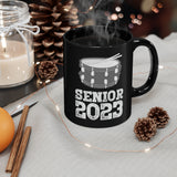 Senior 2023 - White Lettering - Snare Drum - 11oz Black Mug