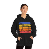 Vintage Grunge Lines Sunset - Bass Drum - Hoodie