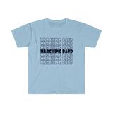 Marching Band - Retro - Navy - Unisex Softstyle T-Shirt