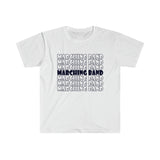 Marching Band - Retro - Navy - Unisex Softstyle T-Shirt