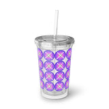 Vintage Grunge Purple Circle - Drumsticks - Suave Acrylic Cup - Pattern