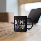 Band Mom - Music Notes - 11oz Black Mug