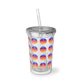 Vintage Grunge Circle Sunset - Bassoon - Suave Acrylic Cup - Pattern