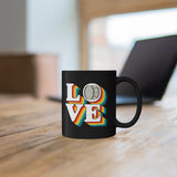 LOVE - Bass Drum - 11oz Black Mug