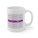 Marching Band - Retro - Purple - 11oz White Mug