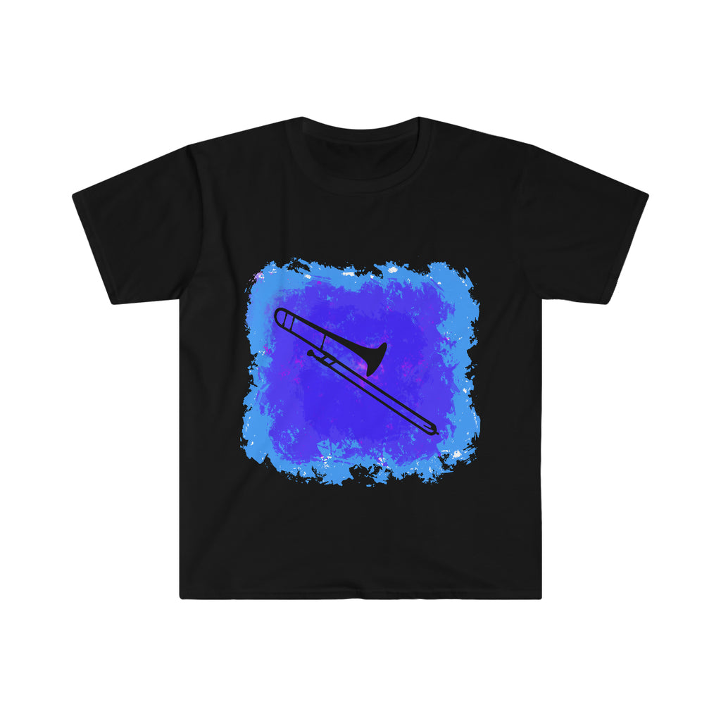 Vintage Blue Cloud - Trombone - Unisex Softstyle T-Shirt