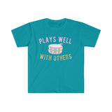 Plays Well With Others - Snare Drum - Unisex Softstyle T-Shirt