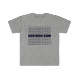 Marching Band - Retro - Navy - Unisex Softstyle T-Shirt