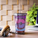 Vintage Grunge Purple Lines - Snare Drum - Suave Acrylic Cup