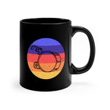 Vintage Grunge Circle Sunset - Bass Drum - 11oz Black Mug