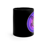 Vintage Grunge Purple Circle - Bass Drum - 11oz Black Mug