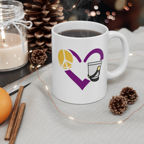 Peace, Love and Marching Band - 11oz White Mug