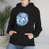 Vintage Blue White Tie Dye - Bass Drum - Hoodie