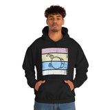 Vintage Grunge Pastel Lines - Bass Drum - Hoodie