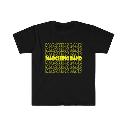 Marching Band - Retro - Yellow - Unisex Softstyle T-Shirt