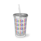 Vintage Rainbow Cloud - Drumsticks - Suave Acrylic Cup - Pattern