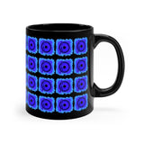 Vintage Blue Cloud - Snare Drum - 11oz Black Mug - Pattern